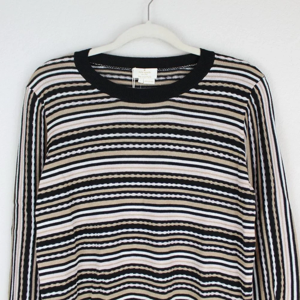 NWT Kate Spade Stripe Crewneck Sweater, Large